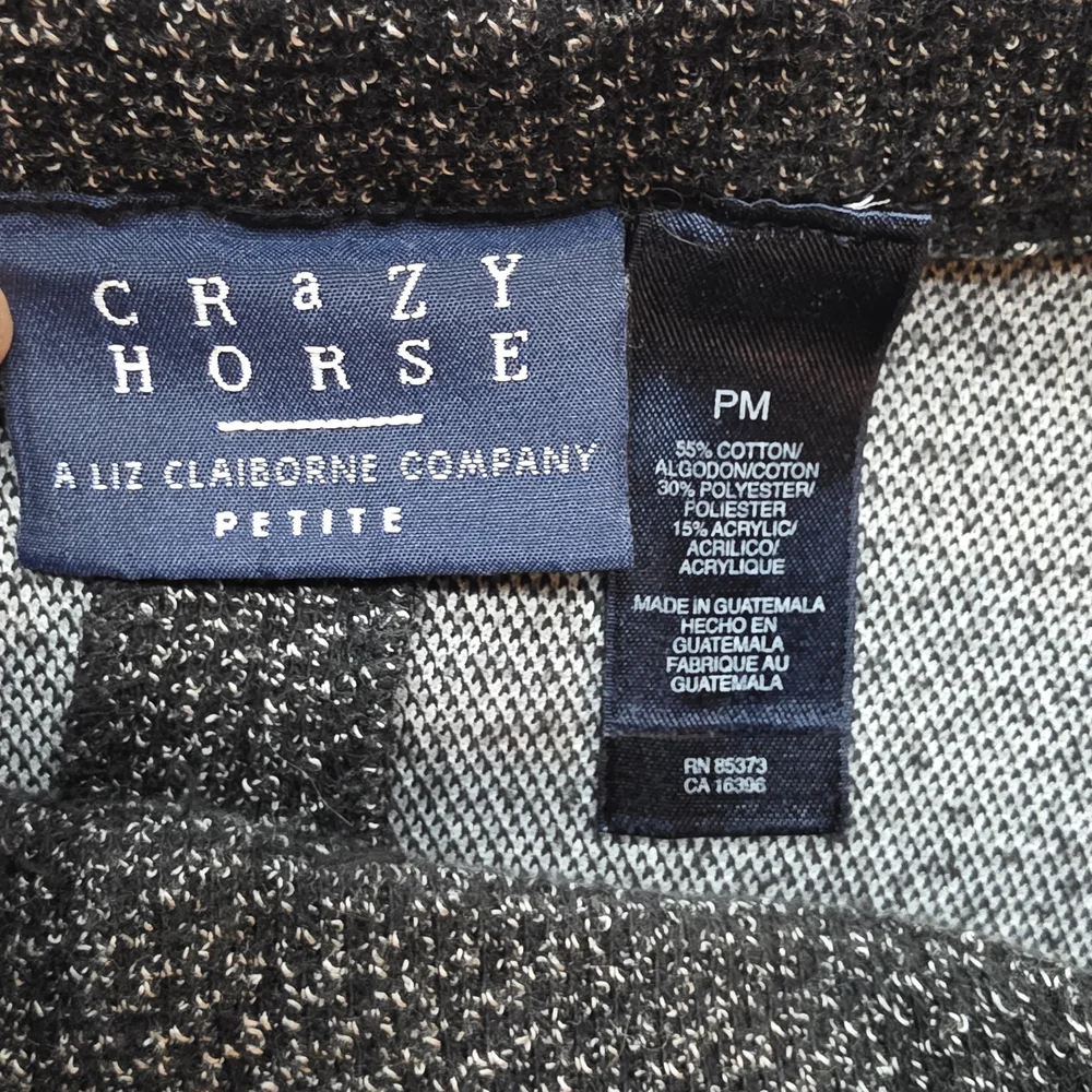 Womens Crazy Horse Liz Claiborne Black & White Pencil Skirt Size PM